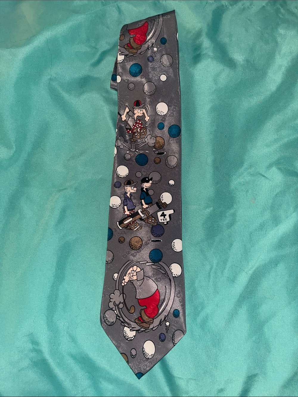 Vintage 1993 Beetle Bailey Novelty Golf Necktie 🏌️‍♂️